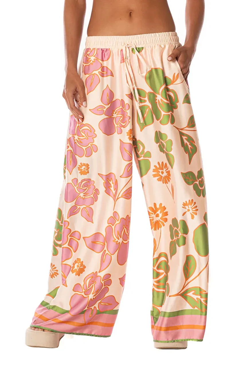 Maaji pantaloni de plajă pentru femei Floating Blooms Ophelia
