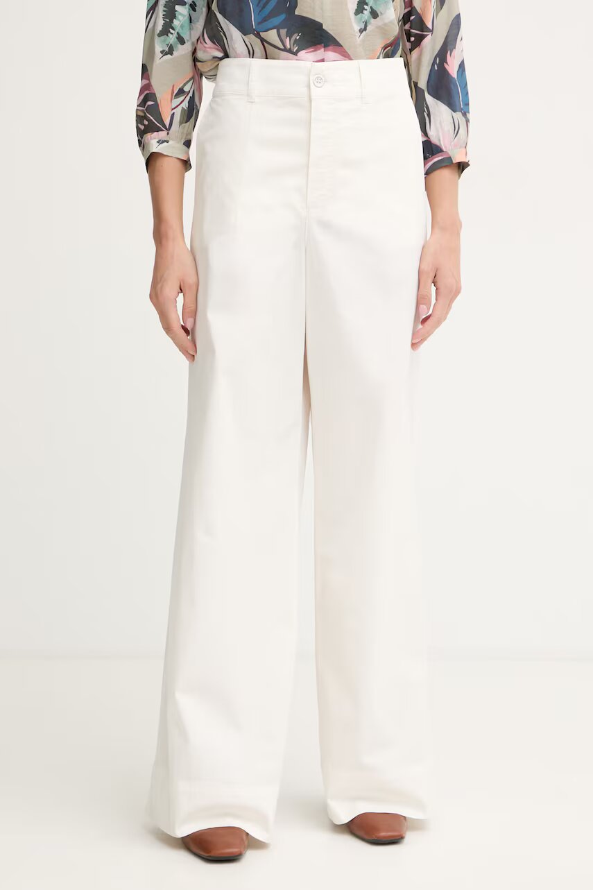 Marc Aurel pantaloni wide leg pentru femei din bumbac cu elastan