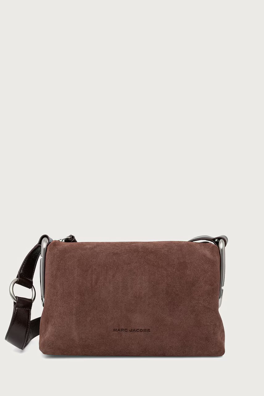Marc Jacobs geantă crossbody pentru femei din piele întoarsă MEDIUM SHOULDER BAG