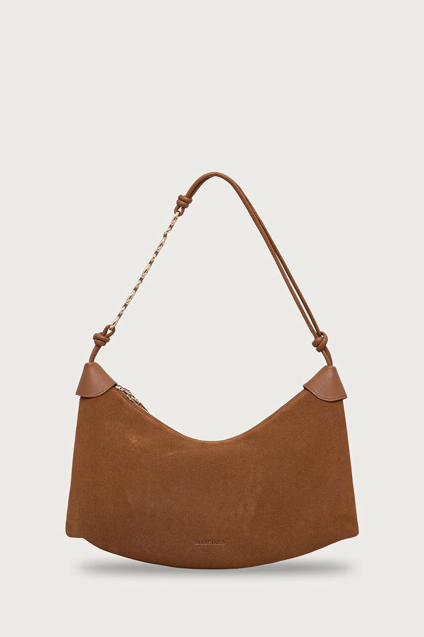MARCIANO by GUESS hobo bag pentru femei din piele întoarsă GRACE