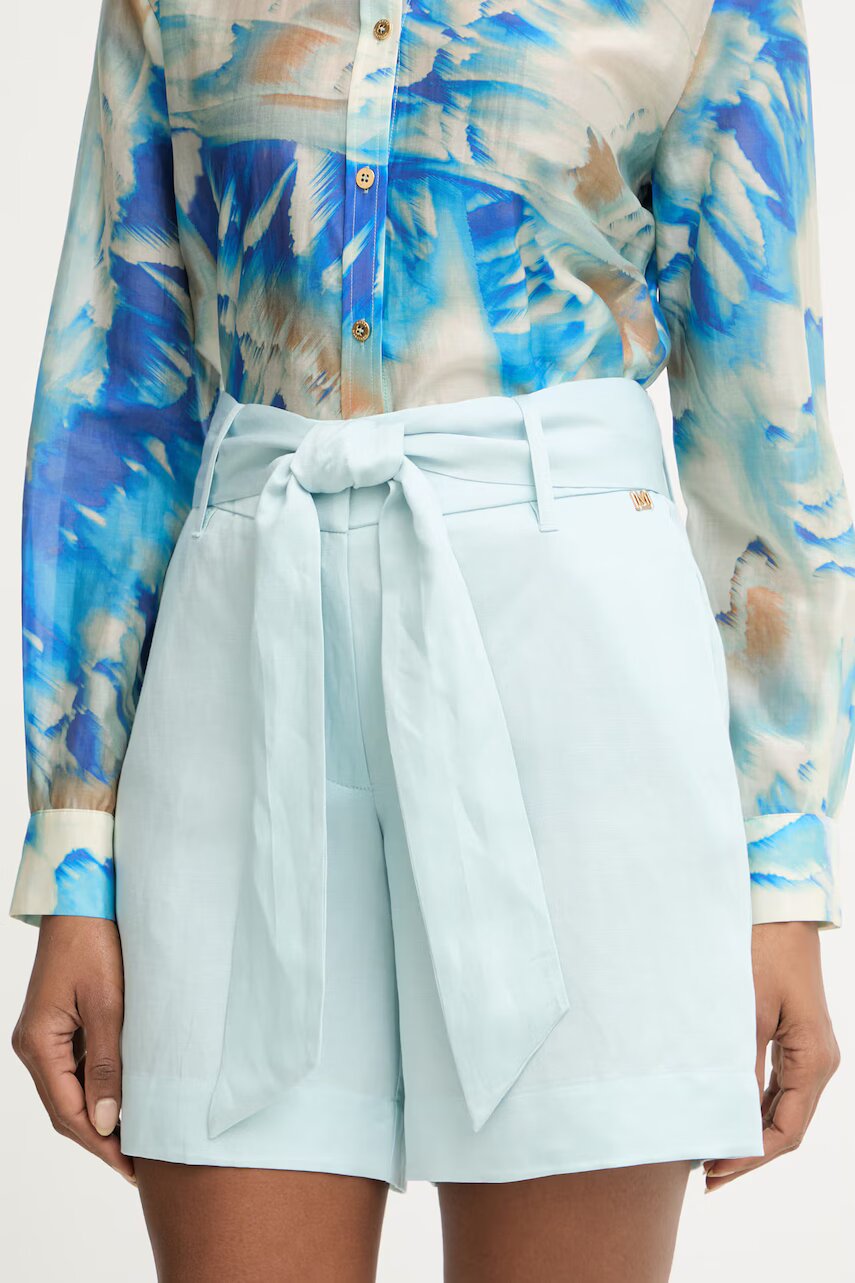 MARCIANO by GUESS pantaloni scurți eleganți pentru femei cu amestec de in JANE