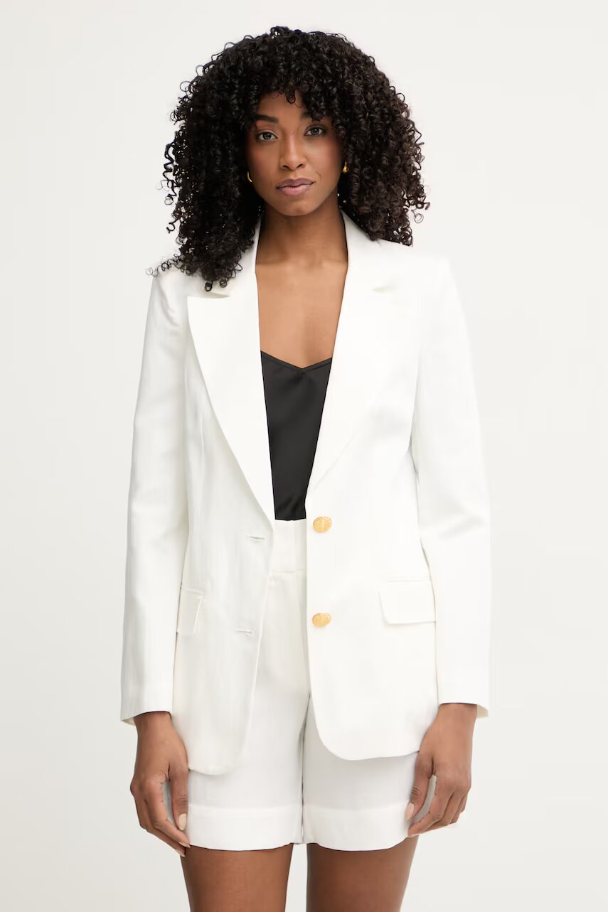 MARCIANO by GUESS sacou cu un singur rând de nasturi pentru femei cu amestec de in JANE