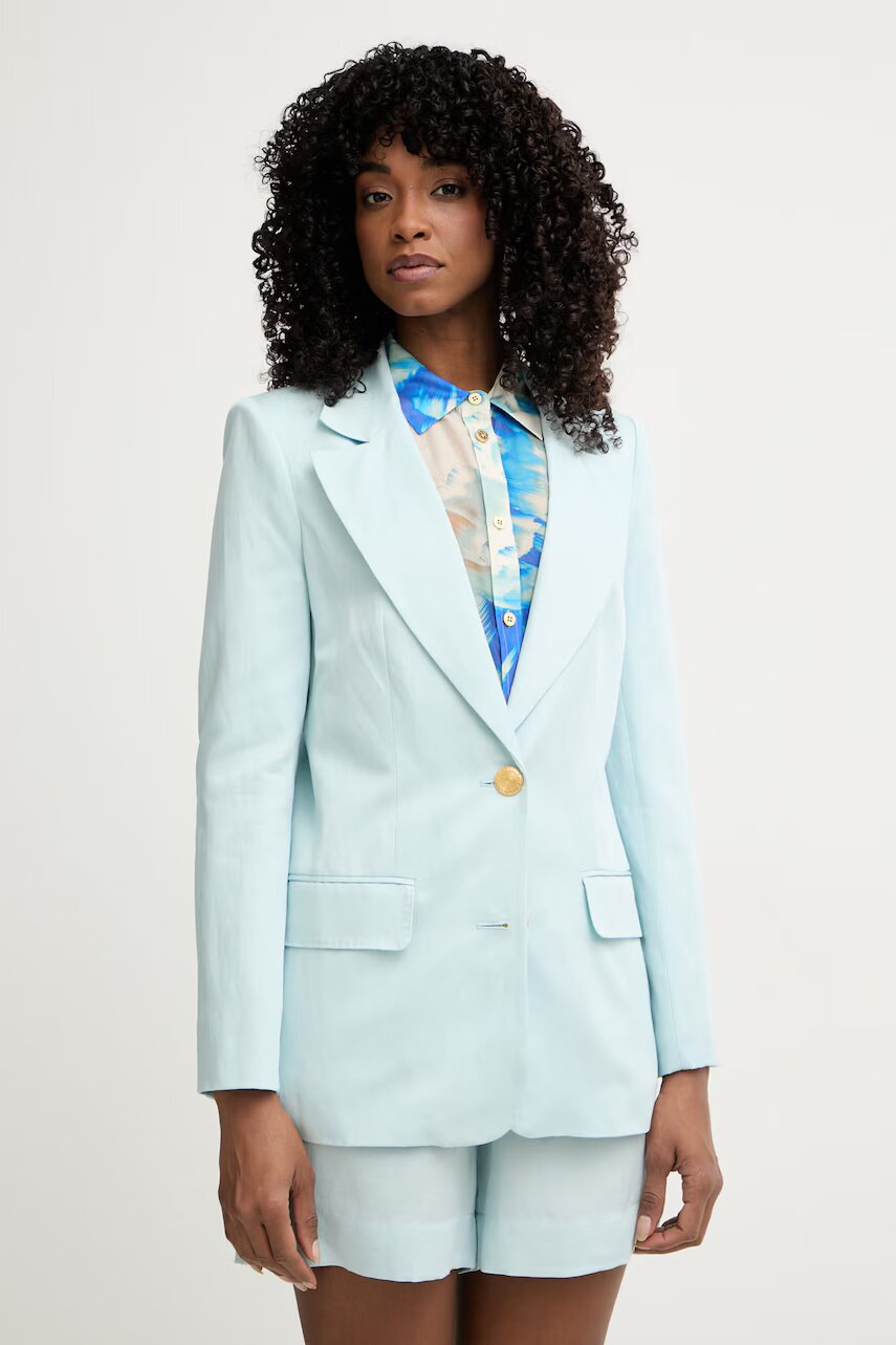 MARCIANO by GUESS sacou cu un singur rând de nasturi pentru femei cu amestec de in JANE