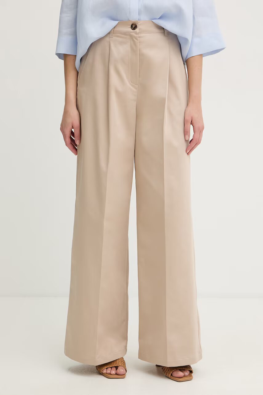 Marella pantaloni pentru femei din bumbac cu elastan Emme by