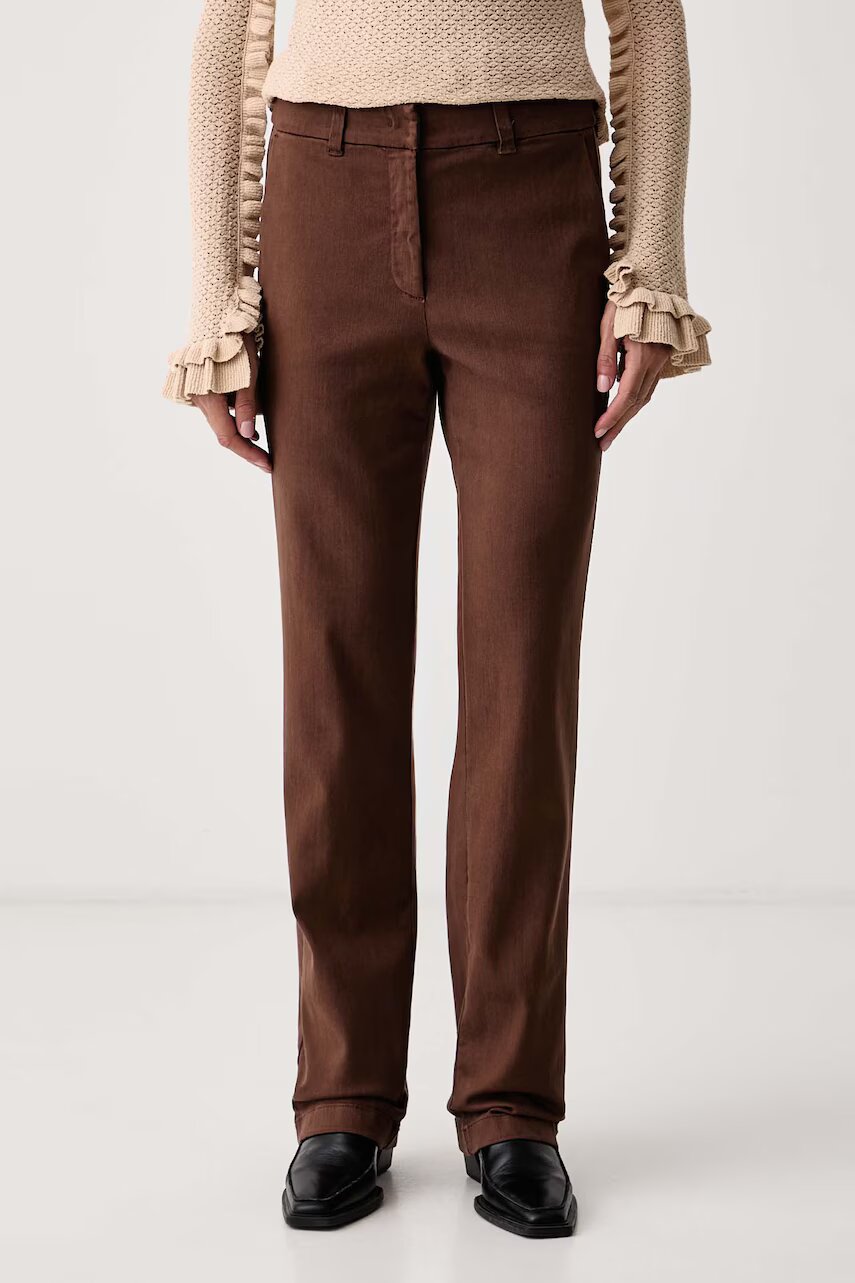 Marella pantaloni regular pentru femei cu lyocell MLLTAPIOCA