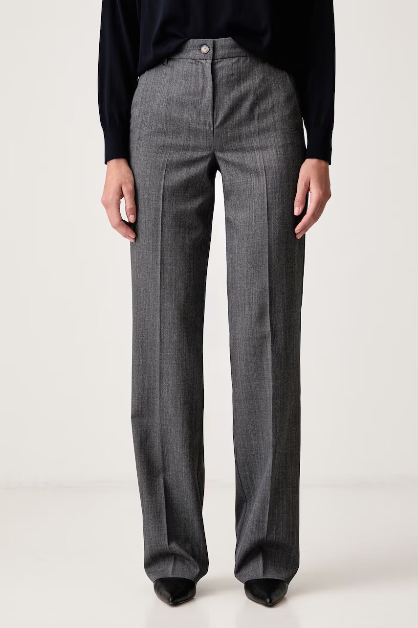 Marella pantaloni straight pentru femei cu amestec de lână MLSNEMBO