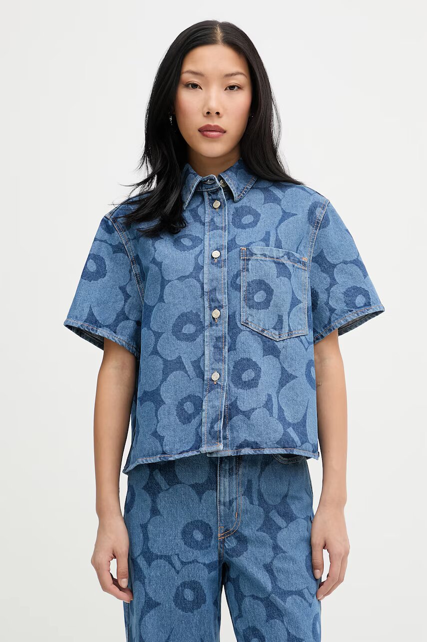 Marimekko cămașă pentru femei din denim