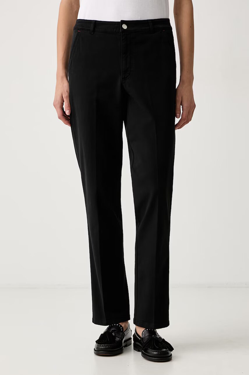 Max&Co pantaloni pentru femei din bumbac cu elastan STADIO