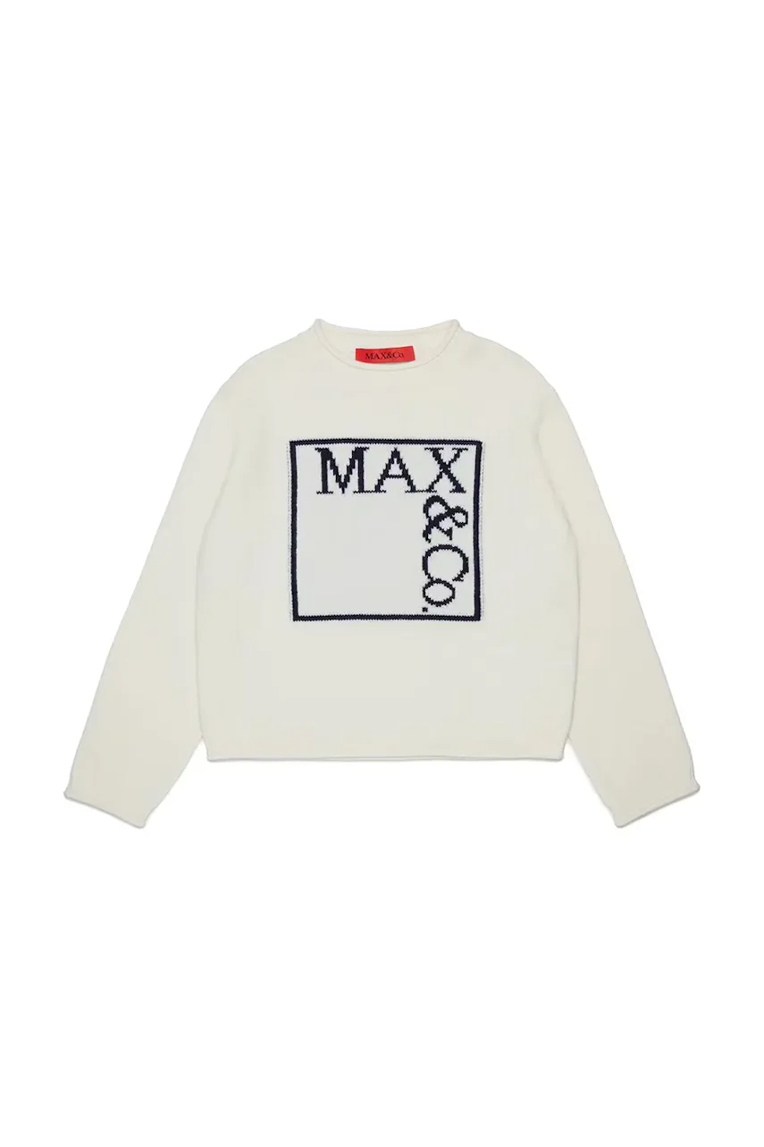 Max&Co pulover pentru copii cu lână MAXK21F KNITWEAR