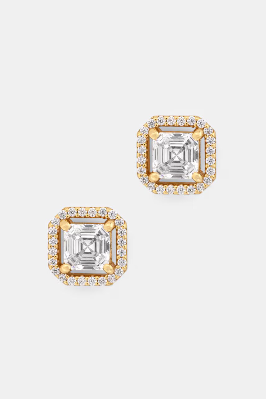 Michael Kors cercei pentru femei din argint placat cu aur cu zirconiu cubic