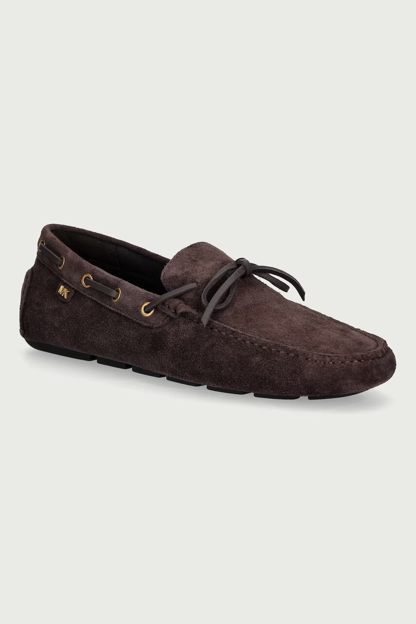 Michael Kors mocasini pentru bărbați din piele întoarsă Sayer Moc