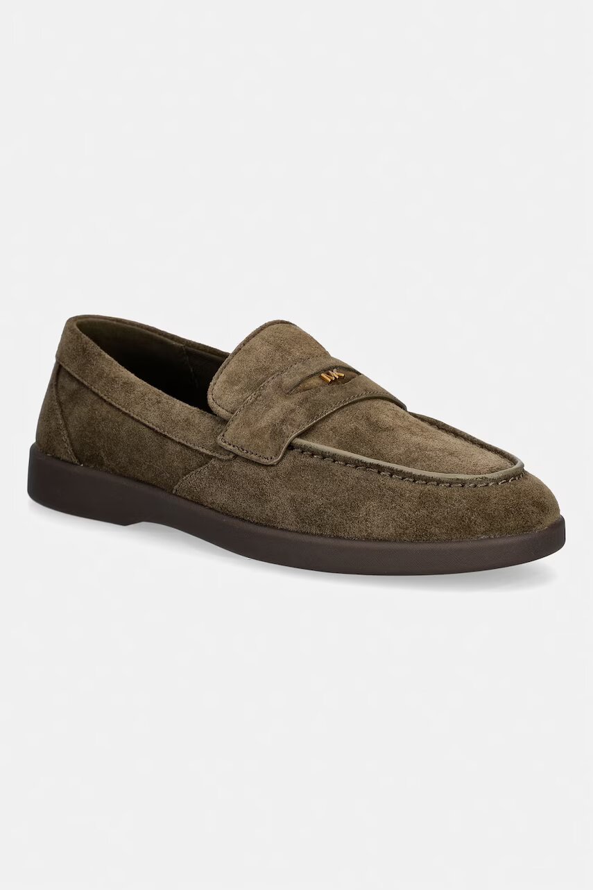Michael Kors mocasini pentru bărbați din piele întoarsă Wesley Slip On