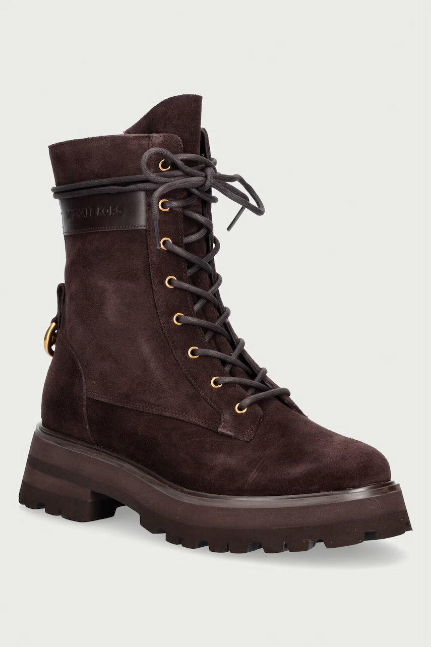 Michael Michael Kors botine pentru femei din piele întoarsă Caleb Lug Bootie