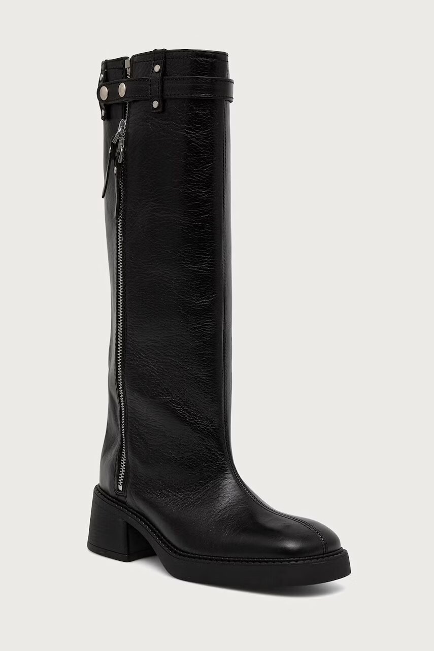 Miista cizme cu toc pentru femei din piele Izolda