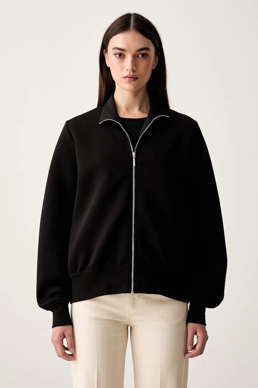 MM by Max Mara hanorac cu fermoar pentru femei cu bumbac MMLVOLUME