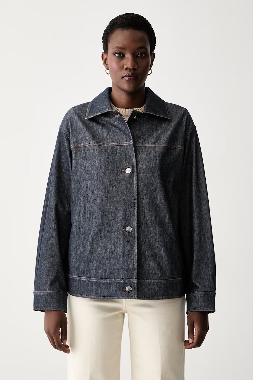 MM by Max Mara jachetă pentru femei din denim MMLFANTE