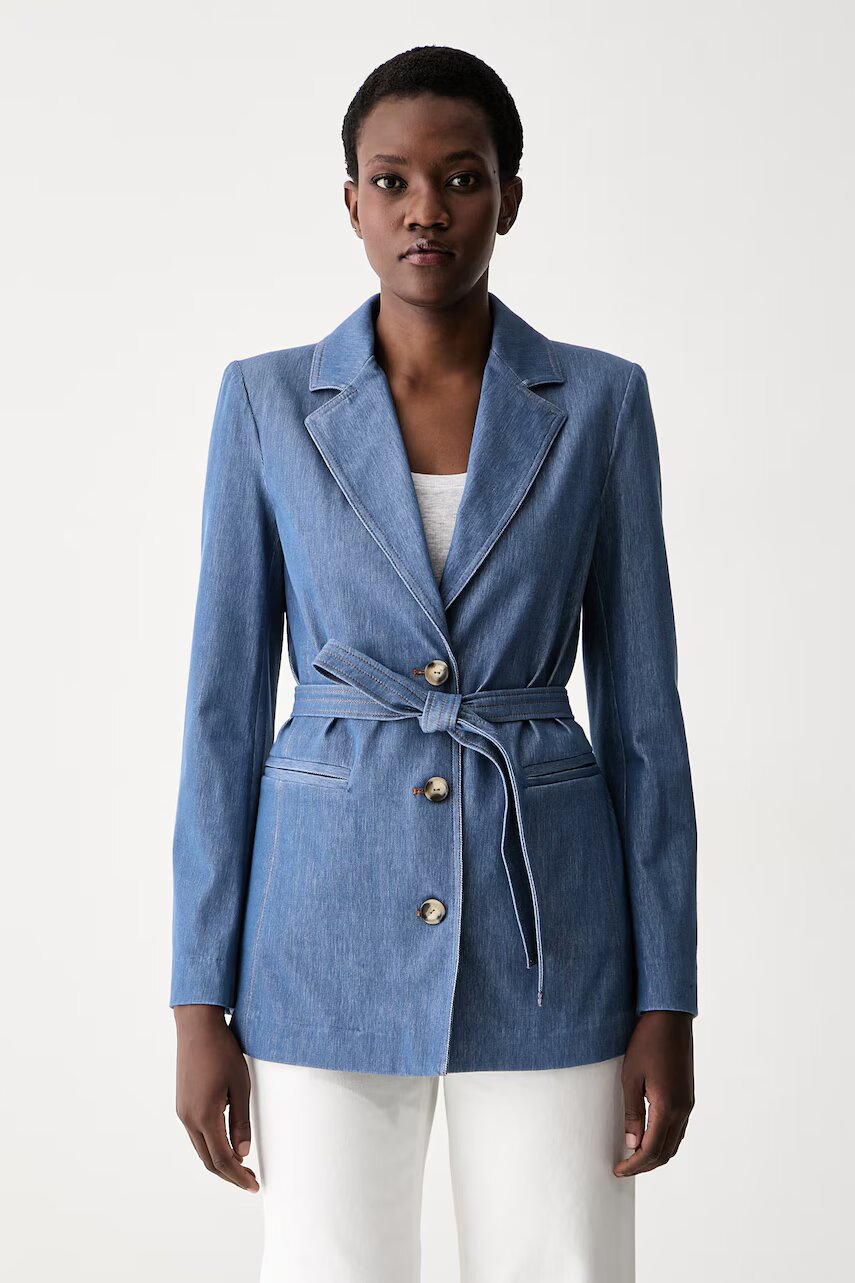 MM by Max Mara sacou pentru femei din denim MMLODISSEA