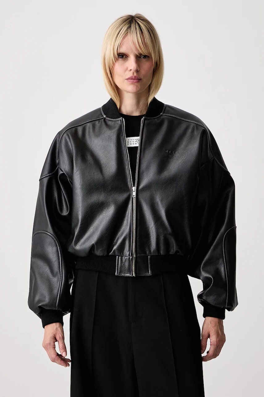 MM6 MAISON MARGIELA geacă bomber pentru femei din imitație de piele