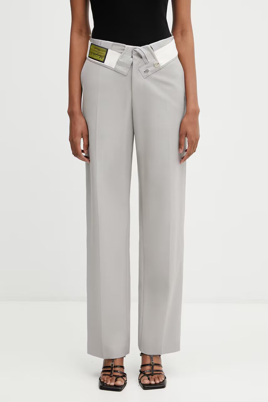 MM6 MAISON MARGIELA pantaloni pentru femei cu lână