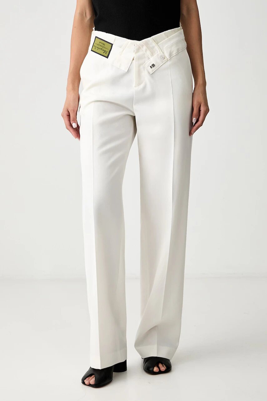 MM6 MAISON MARGIELA pantaloni pentru femei cu lână