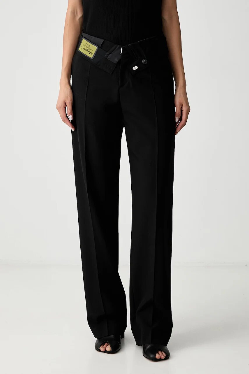 MM6 MAISON MARGIELA pantaloni pentru femei cu lână