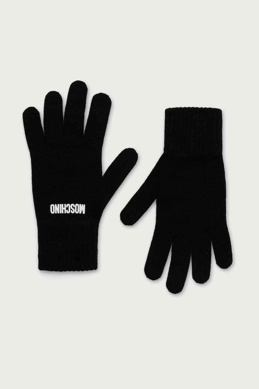 Moschino mănuși pentru femei cu amestec de lână