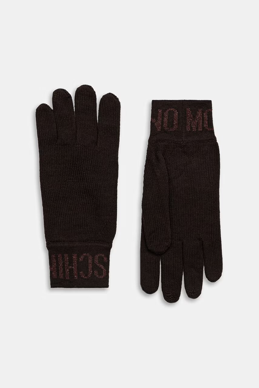 Moschino mănuși pentru femei cu lână