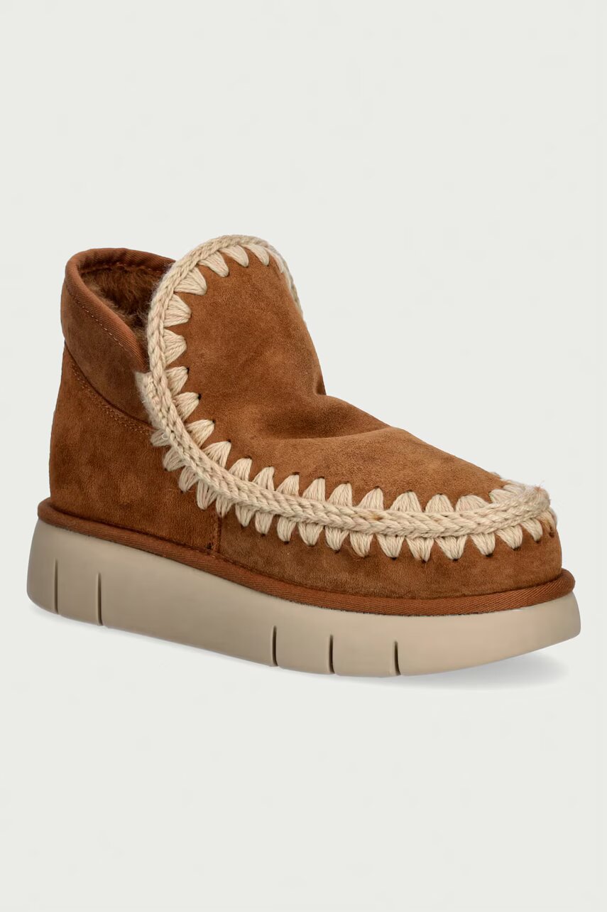 Mou Eskimo Bounce Sneaker cizme de zăpadă pentru femei din piele întoarsă