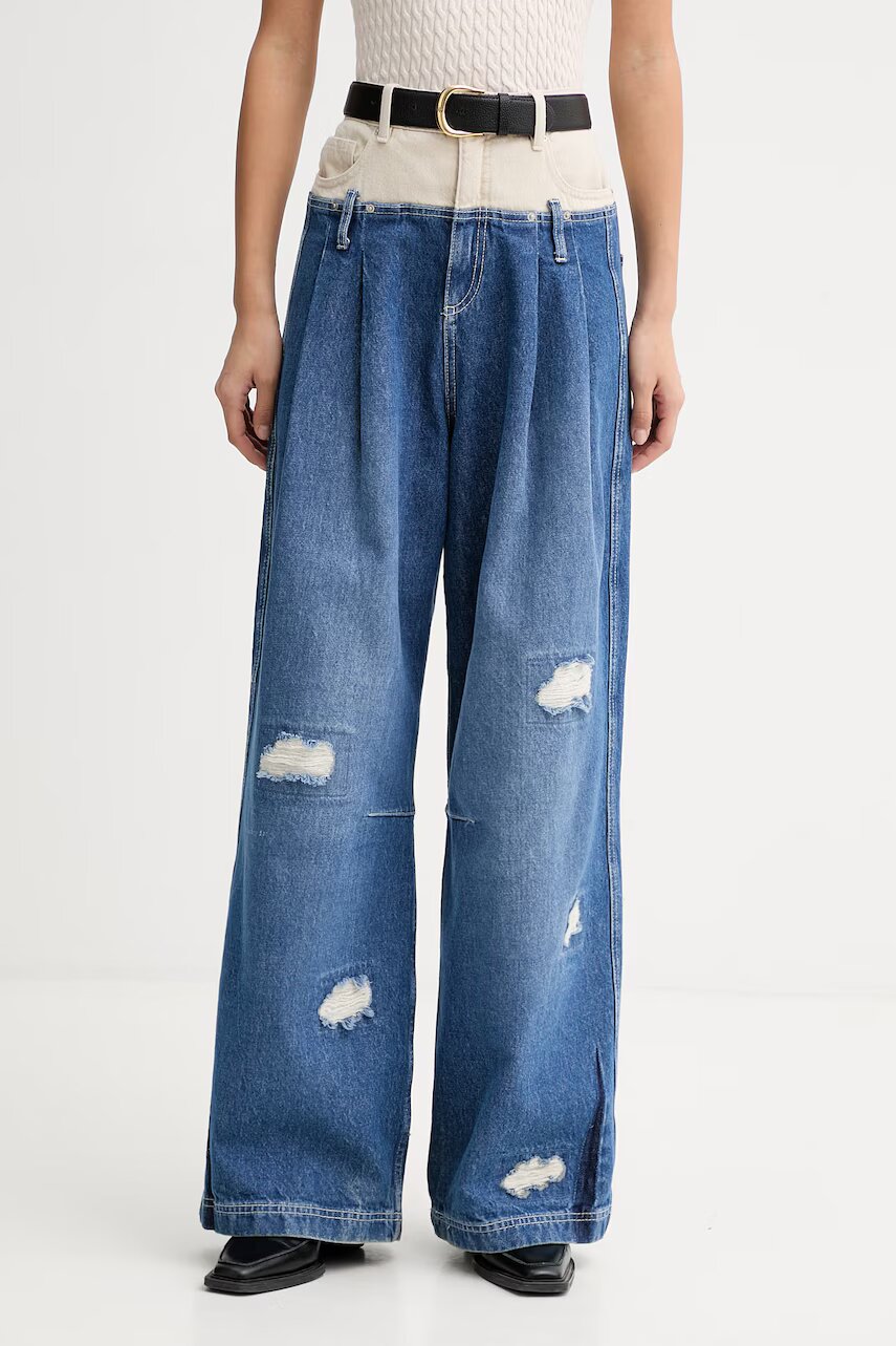 Munthe blugi wide leg pentru femei NEZZA