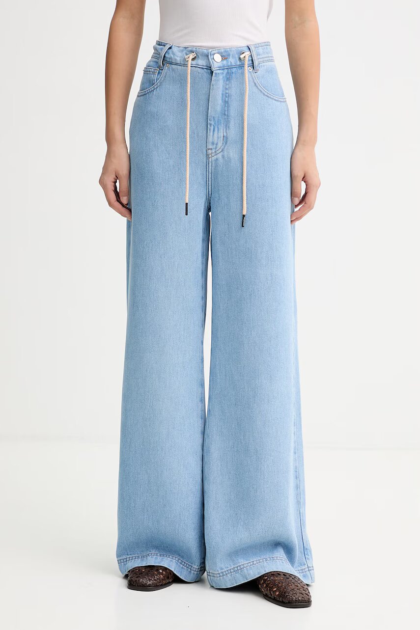 Munthe blugi wide leg pentru femei OBEY