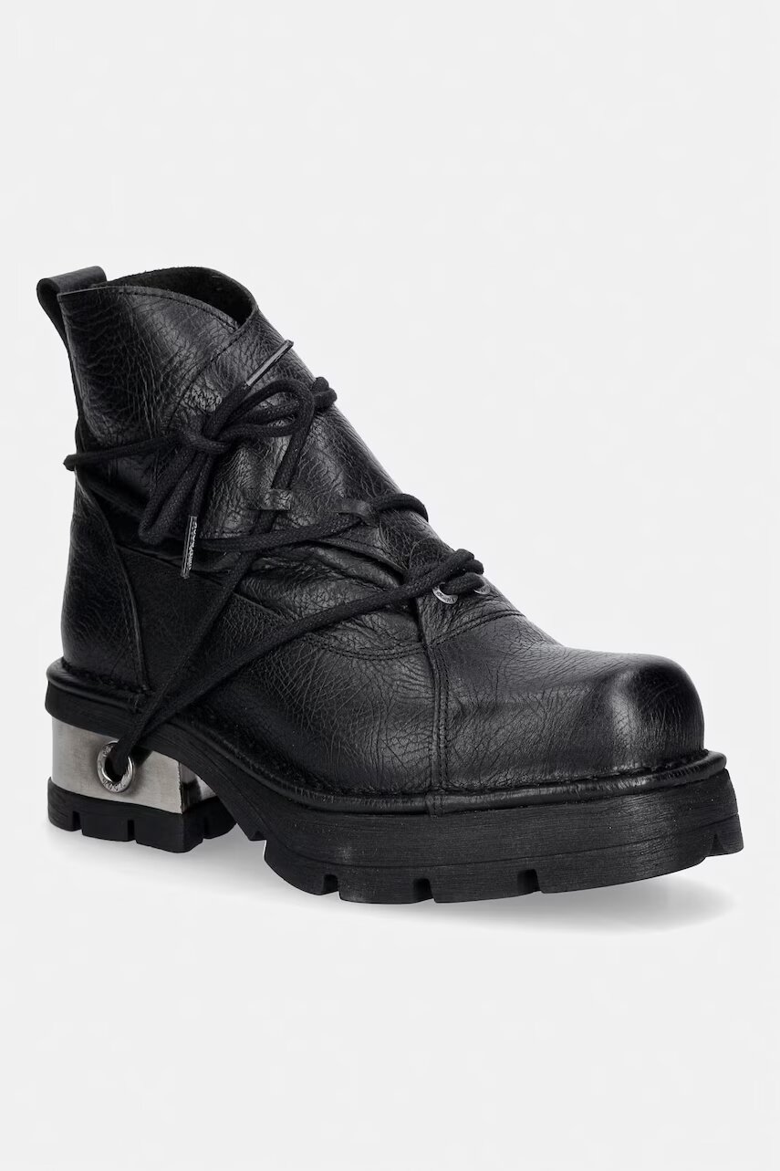 New Rock botine pentru femei din piele CRUST BUFALO NATURAL PLANING M3