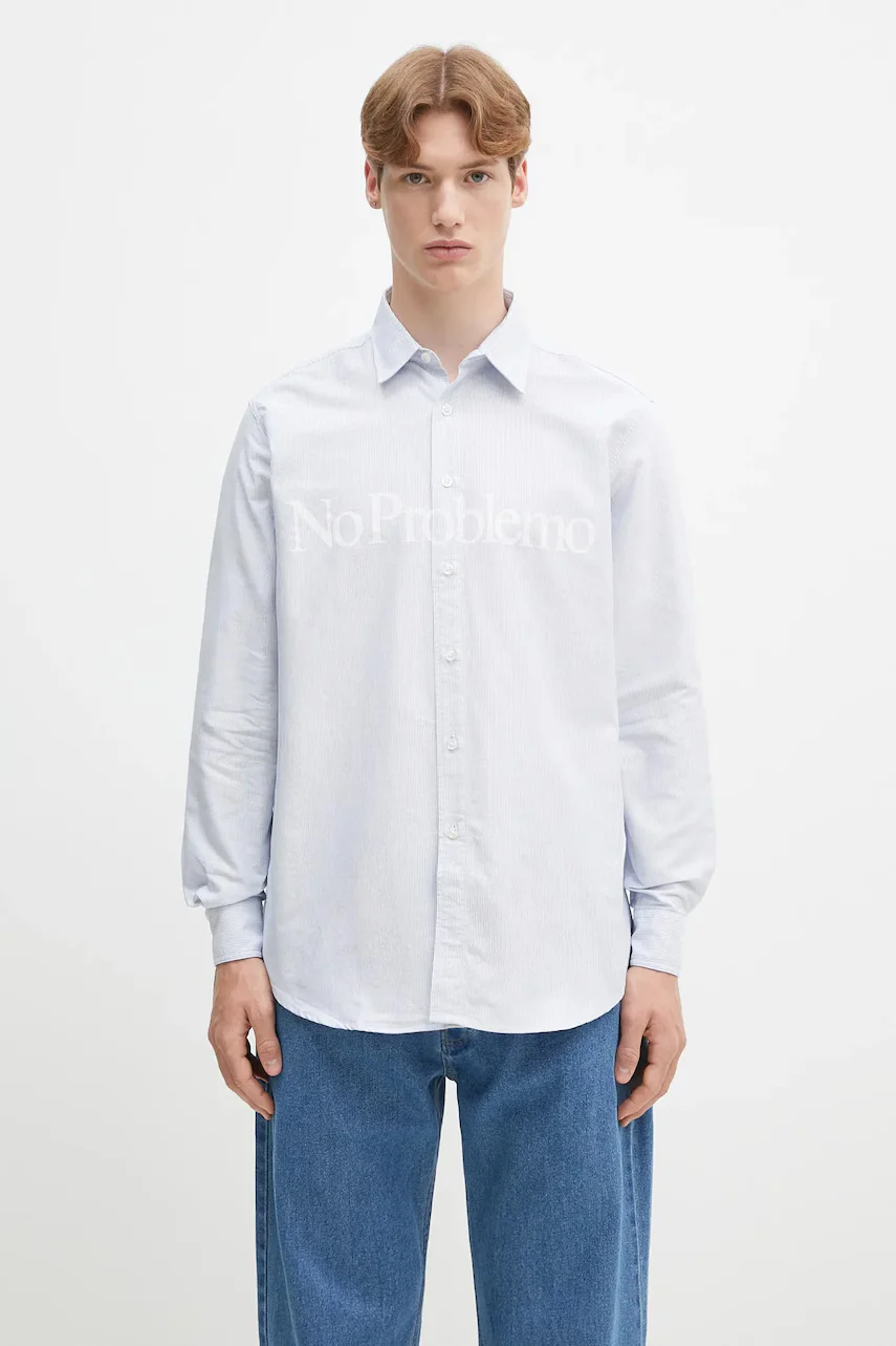 No Problemo cămașă din bumbac LS Stripe Shirt