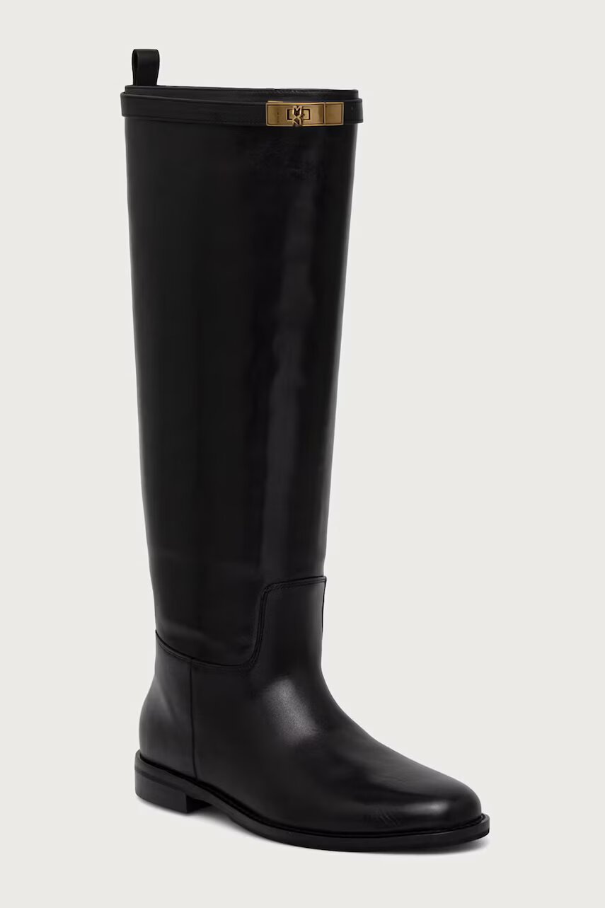 Nokwol cizme pentru femei din piele Vera Black Leather