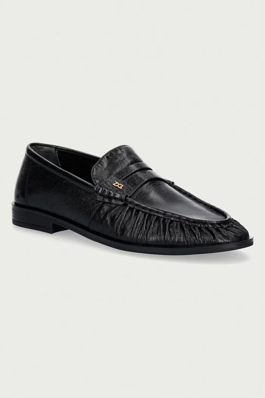 Nokwol mocasini pentru femei din piele Haven Black Athena