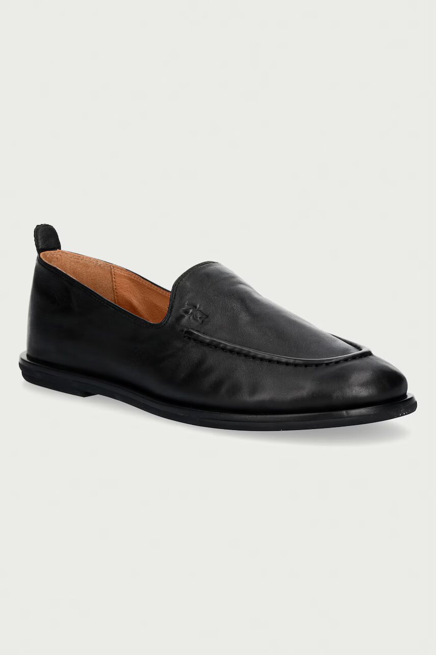 Nokwol mocasini pentru femei din piele Rumi Black Vienna