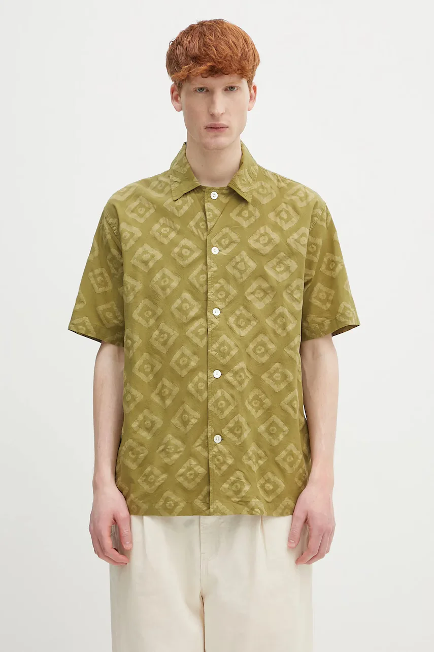 NORSE PROJECTS cămașă din bumbac Mads Batik SS Shirt
