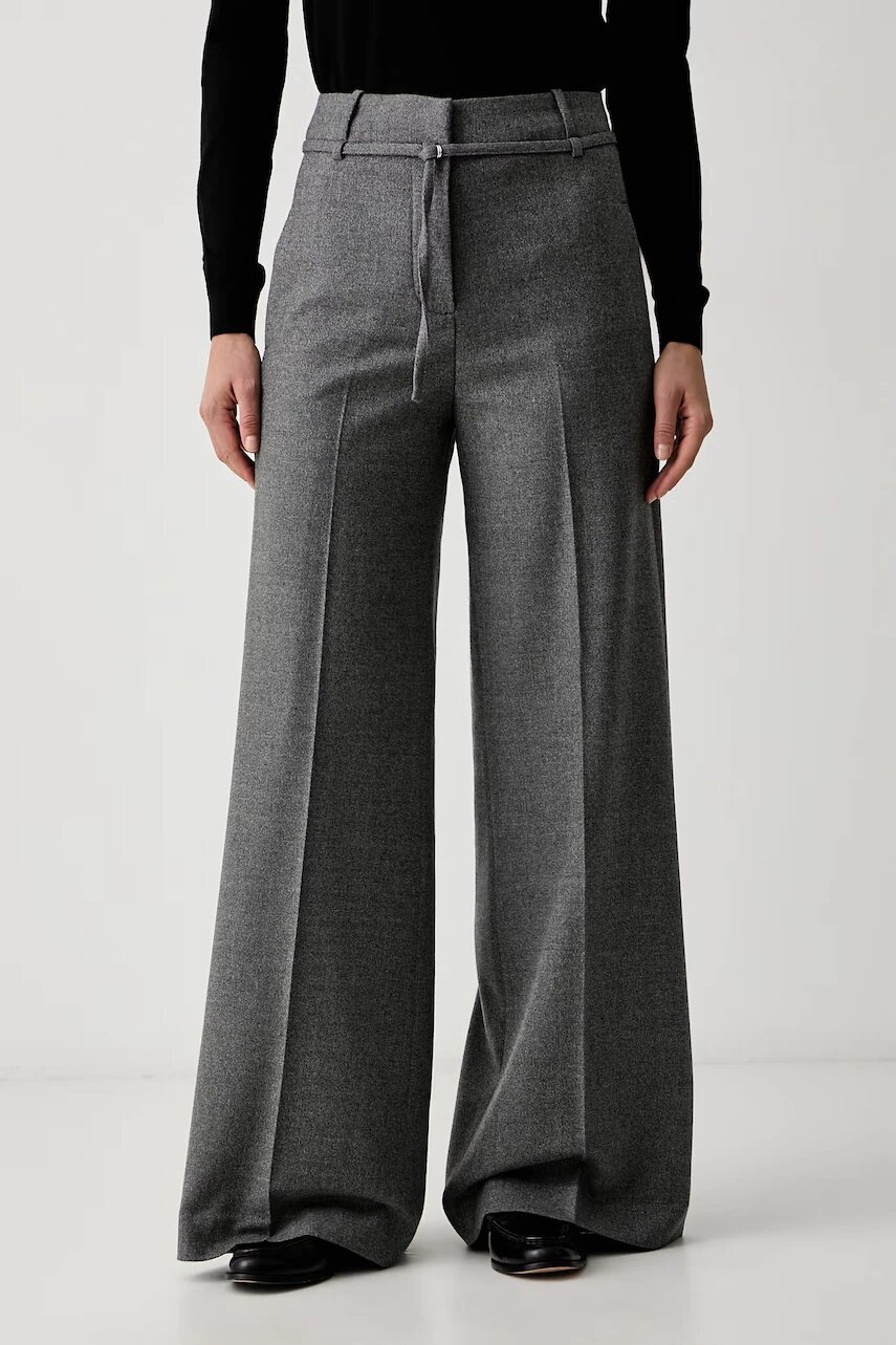 PAUL&SHARK pantaloni de costum pentru femei cu lână