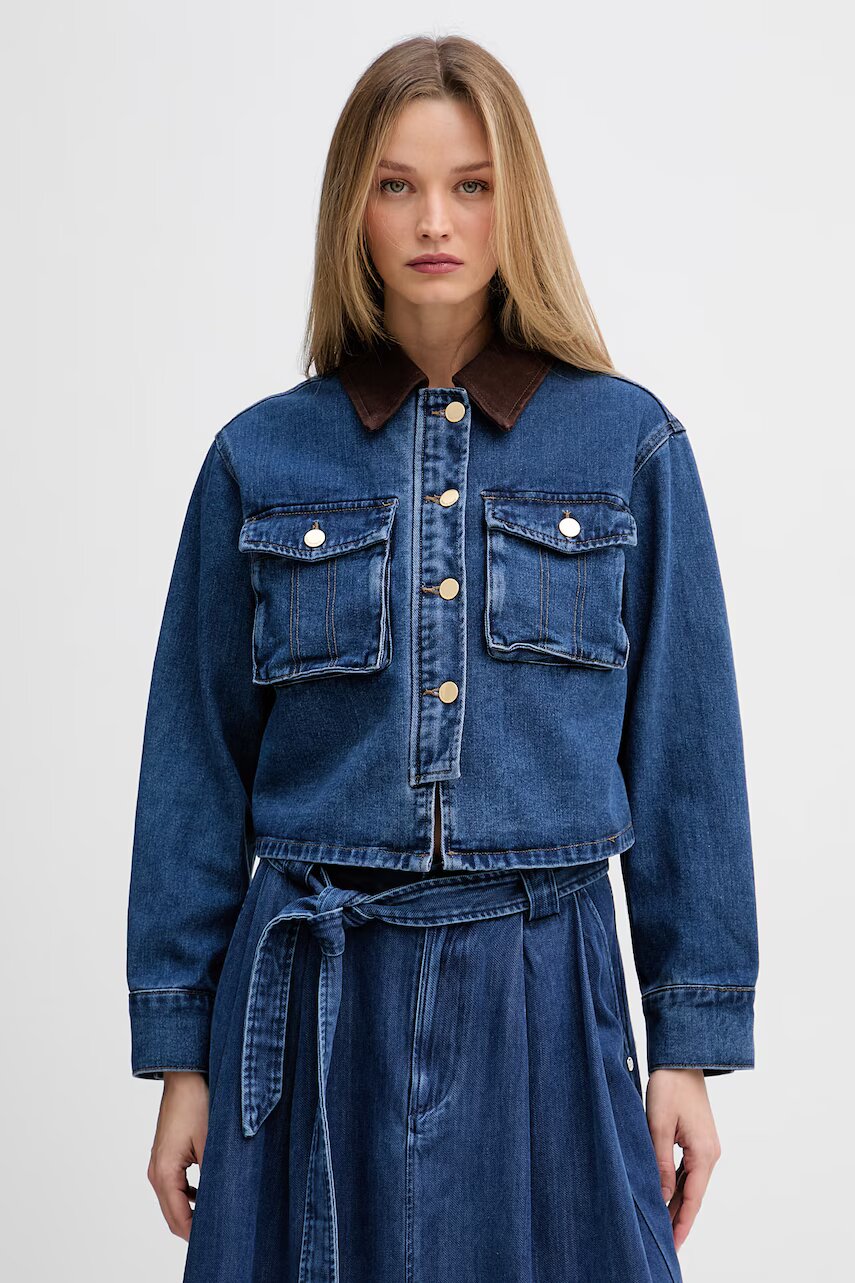 Pedro del Hierro geacă de blugi pentru femei din denim