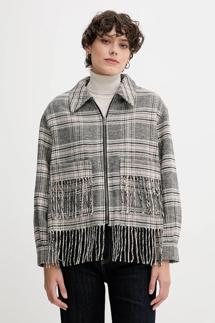 Pepe Jeans jachetă din amestec de lână