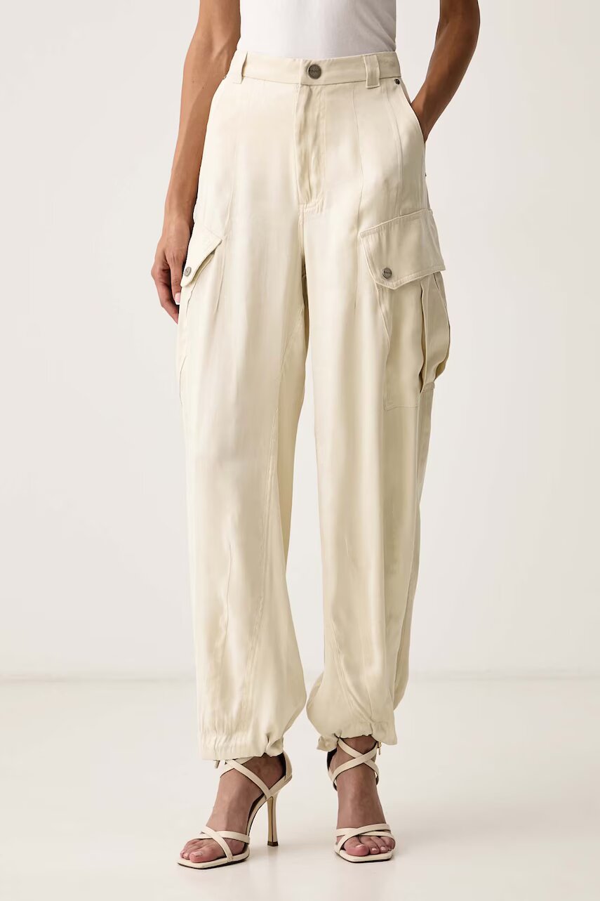 Pinko pantaloni cargo pentru femei din cupro