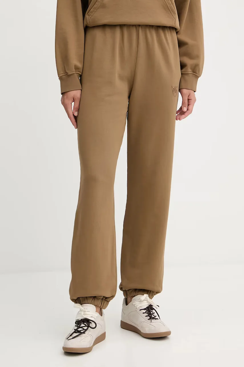 Pinko pantaloni de trening din bumbac