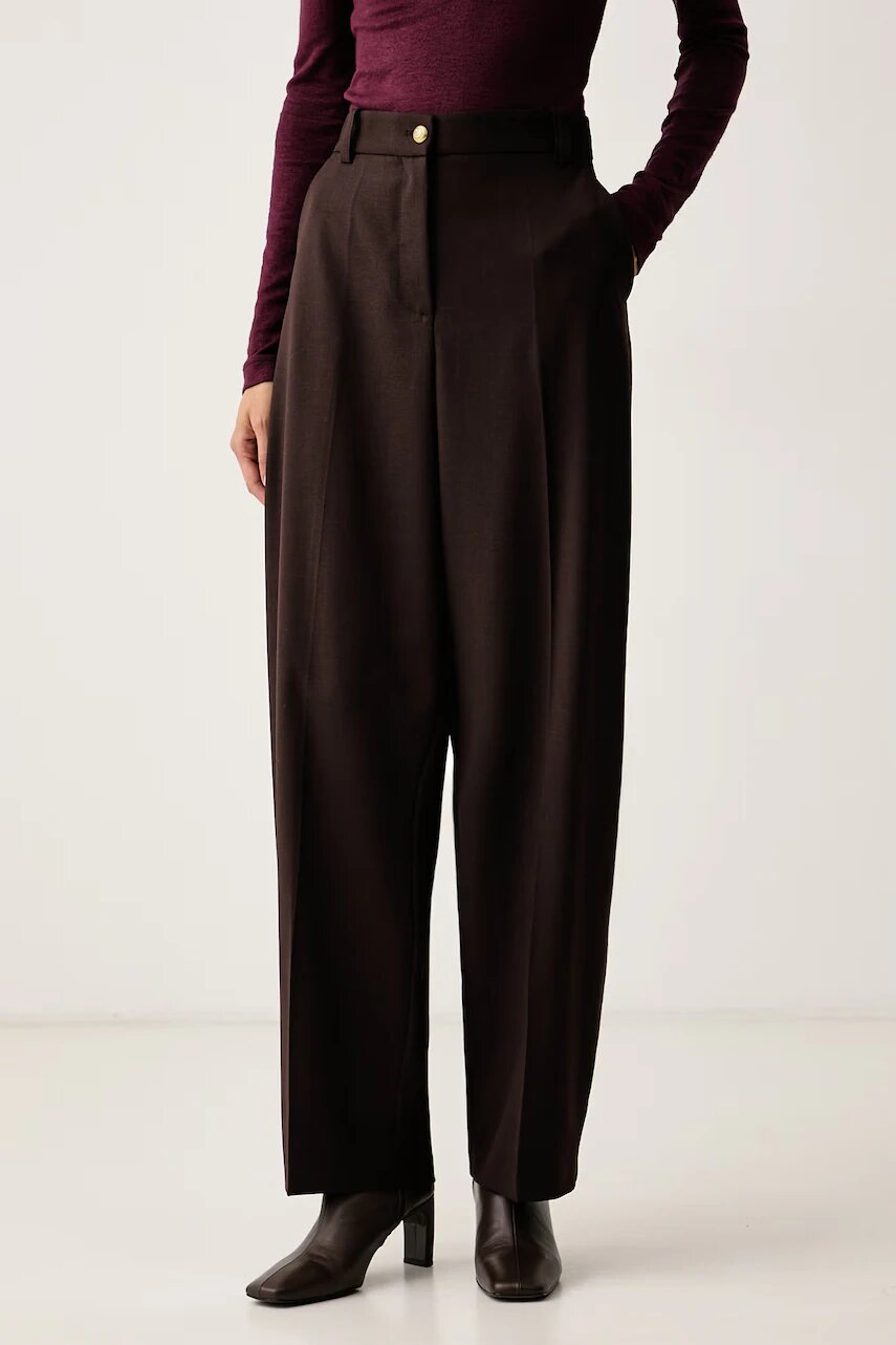 Pinko pantaloni pentru femei cu amestec de lână