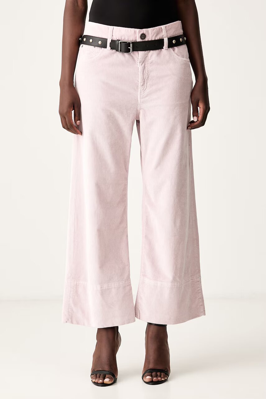 Pinko pantaloni pentru femei din catifea reiată