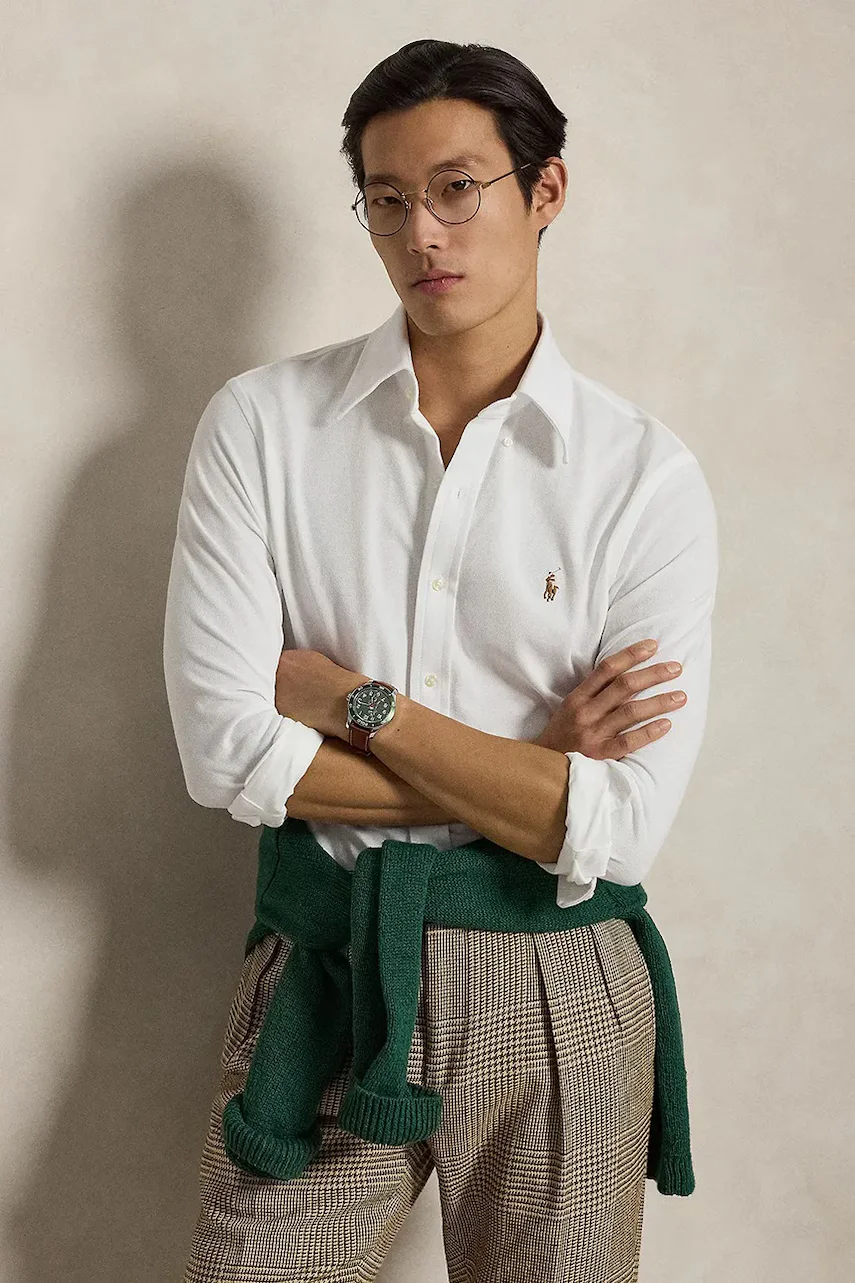 Polo Ralph Lauren cămașă oxford pentru bărbați din bumbac