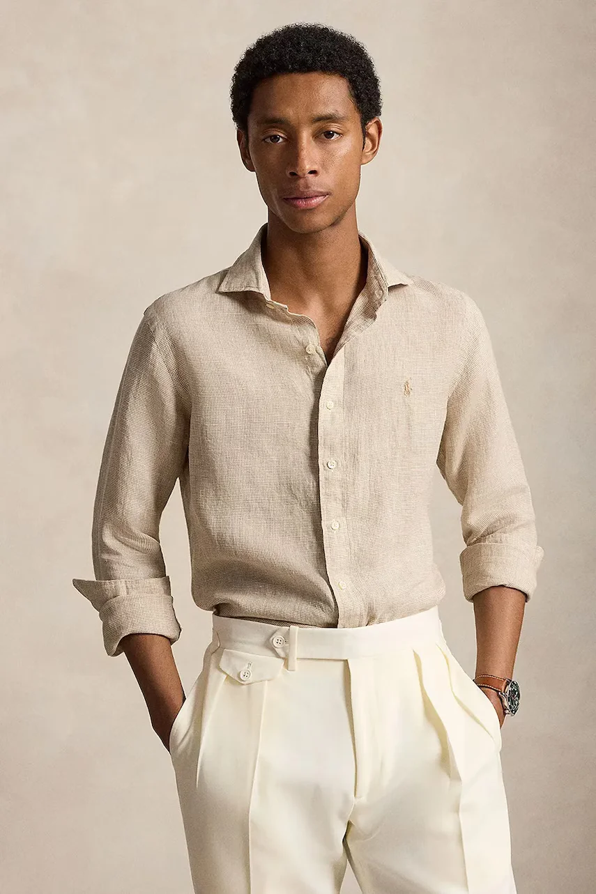 Polo Ralph Lauren cămașă pentru bărbați din in