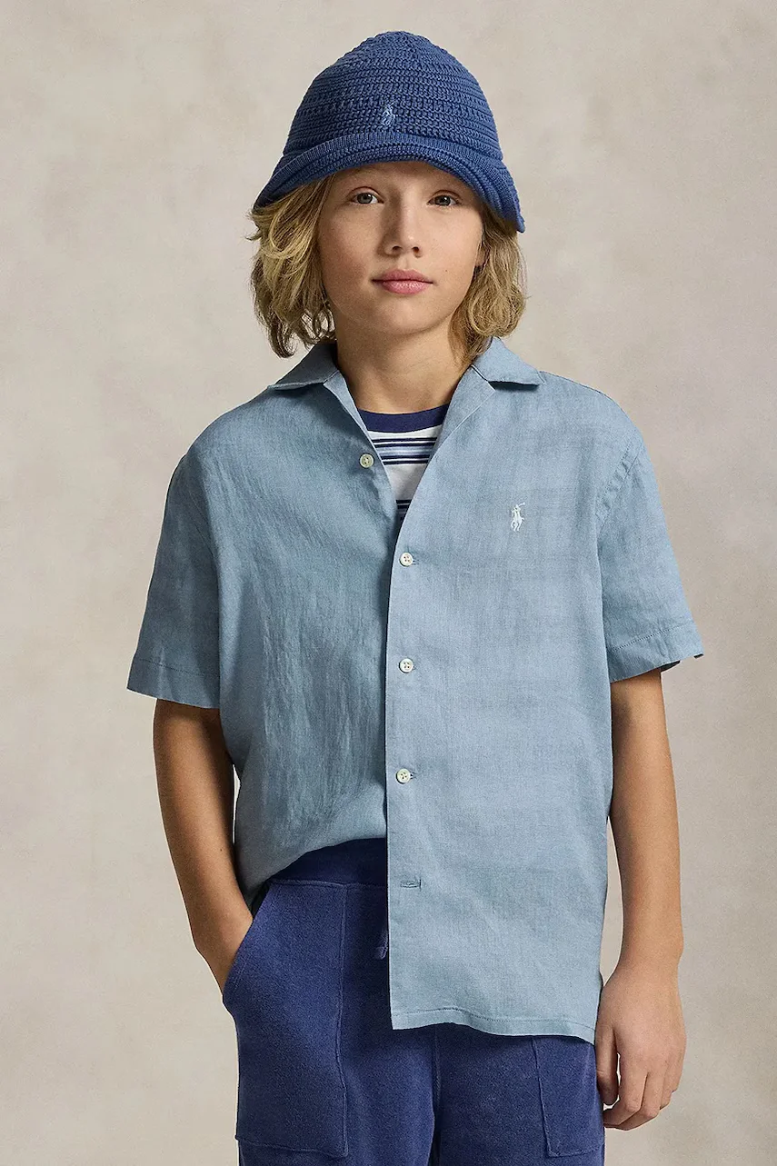 Polo Ralph Lauren cămașă pentru copii din in