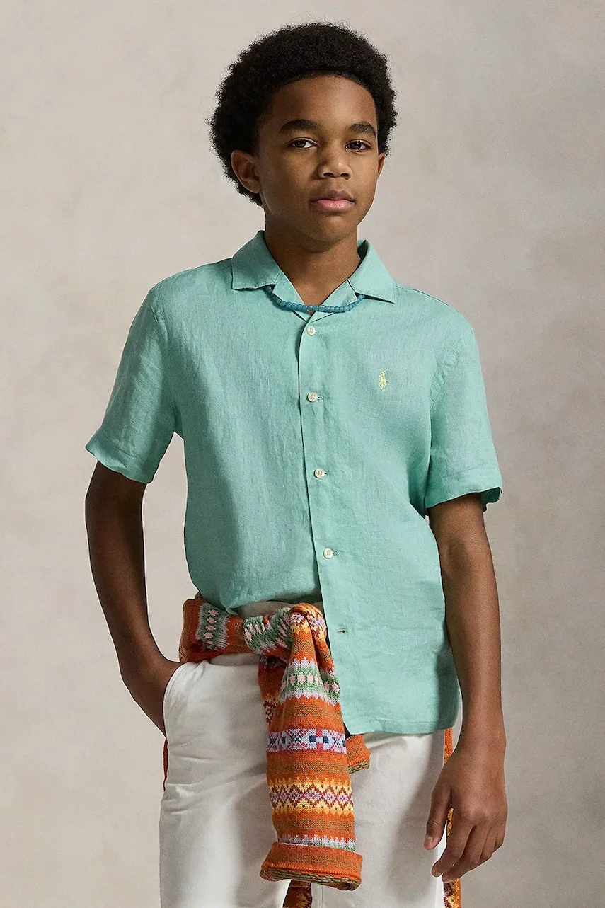 Polo Ralph Lauren cămașă pentru copii din in