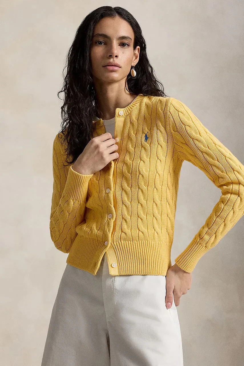 Polo Ralph Lauren cardigan pentru femei din bumbac COTTON-LSL-CRD