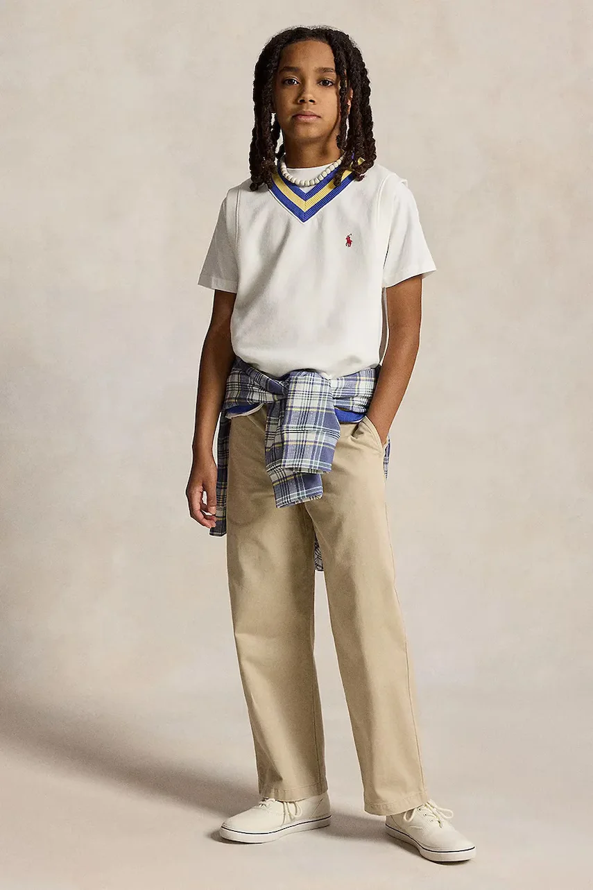 Polo Ralph Lauren pantaloni chinos pentru copii din bumbac