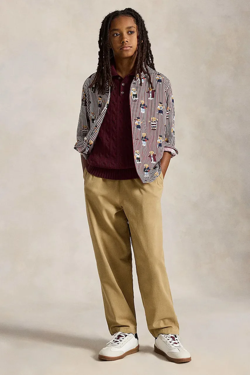 Polo Ralph Lauren pantaloni regular pentru copii din bumbac